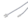 Endkappe weiß für Surf12 Flat mit Einspeiser für FC-Flexband, 50cm Kabel + MiniAmp-Stecker, max. 3A