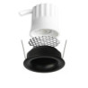 LED Einbaustrahler BACK32, schwarz matt, rund, 5W, CRI90, 3000K, rückversetzt, Honeycomb, dimmbar