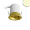 LED Einbaustrahler BACK32, gold, rund, 5W, CRI90, 2700K, rückversetzt, Honeycomb, dimmbar