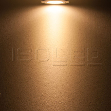 LED Einbaustrahler, silber, 8W, 72°, rund, warmweiß, dimmbar