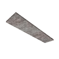Akustikabsorber H25 für Leuchtenrahmen mit Innenformat 320x1500mm, grau