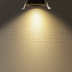 LED Einbaustrahler BACK60, schwarz matt, rund, 5W, CRI90, 3000K, rückversetzt, UGR unter 12, dimmbar