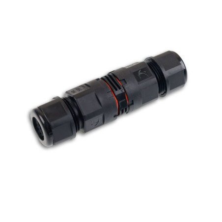 Kabelverbinder IP67, 3-polig 0.75-2.5mm² mit Federklemme, max. 250V 16A, Manteldm. 6.5-11mm