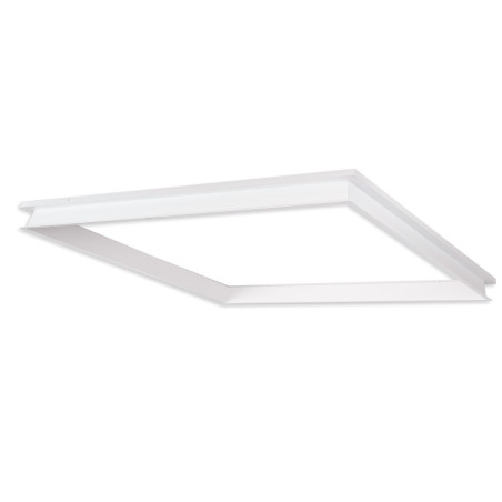 Einlegerahmen rückversetzt weiß RAL 9016 für LED Panel 625x625