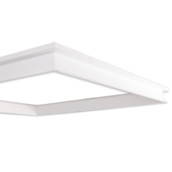 Einlegerahmen rückversetzt weiß RAL 9016 für LED Panel 625x625