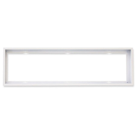 Aufbaurahmen weiß RAL 9016, Höhe 5cm, für LED Panels 300x1200, steckbare Schnellmontage