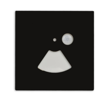 Cover Aluminium eckig 2 schwarz, für Wandeinbauleuchte Sys-Wall68 mit PIR Sensor