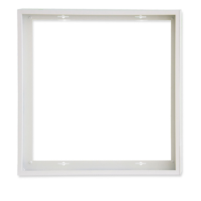 Aufbaurahmen weiß RAL 9016, Höhe 5cm, für LED Panels 625x625, steckbare Schnellmontage