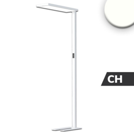LED Office Pro Stehleuchte Up&Down, 80W+20W, Weiß, UGR unter 19, neutralweiß, Touch-Dimm, CH-Stecker