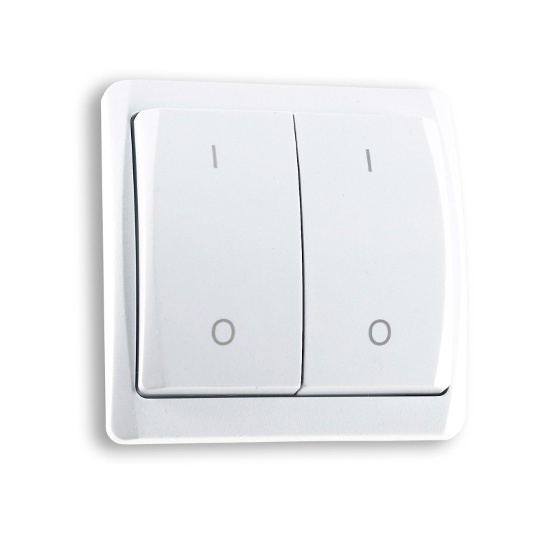 IR-PANEL CONTROL 2-fach Funk-Wandsender, batteriebetrieben (A23 12V enthalten)