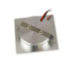 LED Möbeleinbaustrahler MiniAMP ALU gebürstet, eckig, 3W, 120°, 24V DC warmweiß 3000K, dimmbar