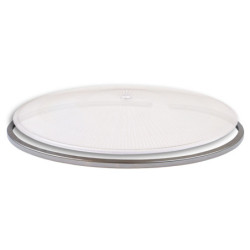 Scheibe für PC Reflektor der Hallenleuchten Serie FL2, transparent, mit Ring und Feder