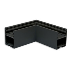 LAMP30V1 90° Eck, geschweißt, 120x120mm, schwarz RAL 9005, exkl. Cover