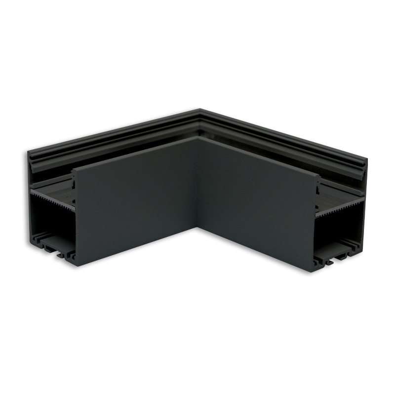 LAMP30V1 90° Eck, geschweißt, 120x120mm, schwarz RAL 9005, exkl. Cover