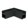 LAMP30V1 90° Eck, geschweißt, 120x120mm, schwarz RAL 9005, exkl. Cover