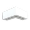 LAMP30V1 90° Eck, geschweißt, 120x120mm, weiß RAL 9003, exkl. Cover