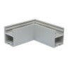 LAMP30V1 90° Eck, geschweißt, 120x120mm, silber pulverbeschichtet, exkl. Cover