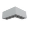 LAMP30V1 90° Eck, geschweißt, 120x120mm, silber pulverbeschichtet, exkl. Cover