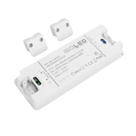 LED Trafo 48V/DC, 0-60W, SELV, ultraflach
