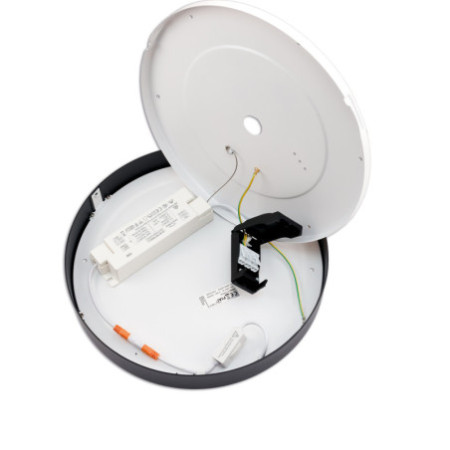 LED Deckenleuchte PRO schwarz, 30W, rund, DN300, ColorSwitch 2700|3000|4000K, dimmbar