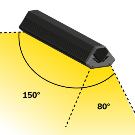 LED Hallenleuchte LN 150W, 80x150°, IP65, 1-10V dimmbar, neutralweiß