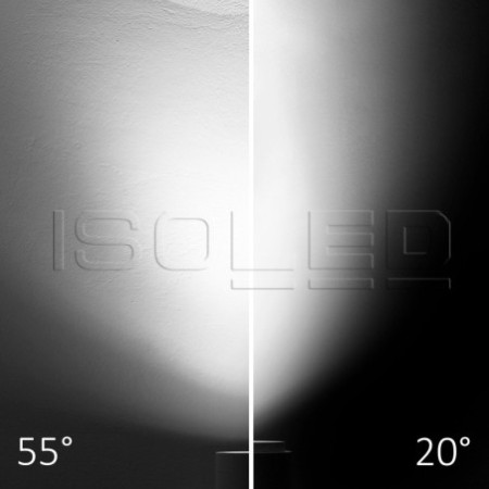 3-Phasen Schienenstrahler fokussierbar, 24W, 20°-55°, weiß matt, 4000K