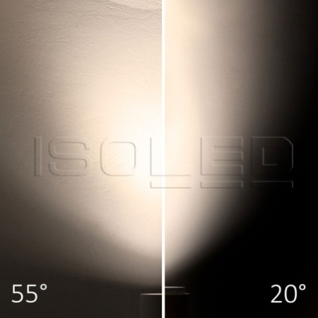 3-Phasen Schienenstrahler fokussierbar, 24W, 20°-55°, weiß matt, 3000K