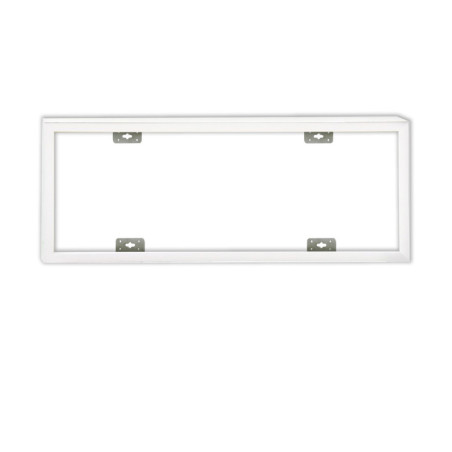 Aufbaurahmen weiß RAL 9016, Höhe 7cm, für LED Panels 300x1200, steckbare Schnellmontage