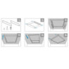 Aufbaurahmen weiß RAL 9016, Höhe 7cm, für LED Panels 300x1200, steckbare Schnellmontage