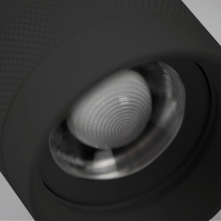 3-Phasen Schienenstrahler fokussierbar, 24W, 20°-55°, schwarz matt, 3000K