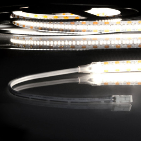 LED CRI940 MiniAMP Flexband, 12V DC, 6W, IP20, 4000K, 500cm, beids. 30cm Kabel + maleAMP, 300 LED/m
