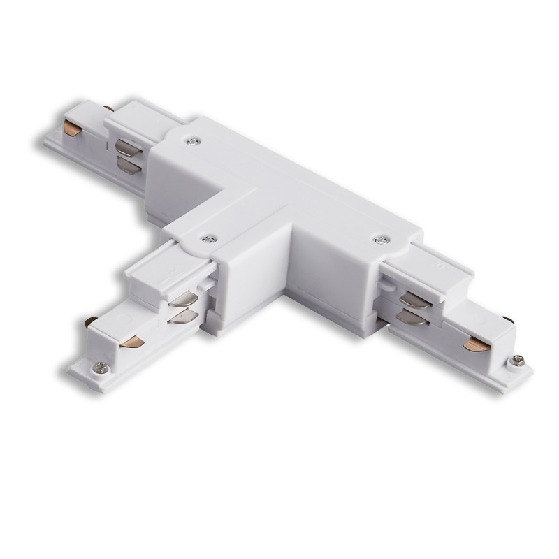 3-Phasen DALI T-Verbinder für Aufbauschiene, N-Leiter rechts, weiß