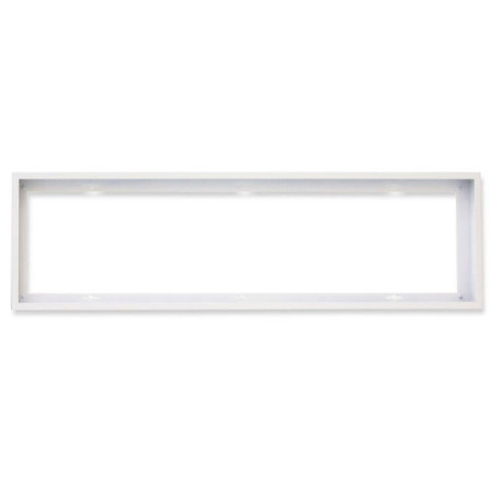 Aufbaurahmen weiß RAL 9016, Höhe 5cm, für LED Panels 300x1200, vormontiert zur Schnellmontage