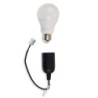 Baufassung E27 SET mit Federklemme, Öse und LED bulb 9W, warmweiß