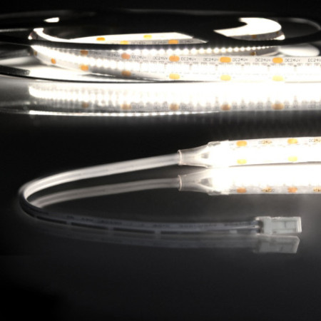 LED CRI940 MiniAMP Flexband, 24V DC, 6W, IP20, 4000K, 120cm, beids. 30cm Kabel + maleAMP, 300 LED/m