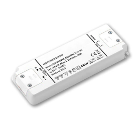 LED Trafo 24V/DC, 0-30W, SELV, ultraflach