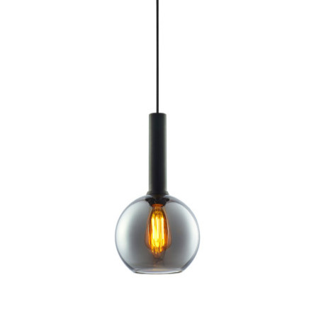 Pendelleuchte, black round Glas, E27, 20cm, 50-300cm, exkl. Leuchtmittel, exkl. Baldachin