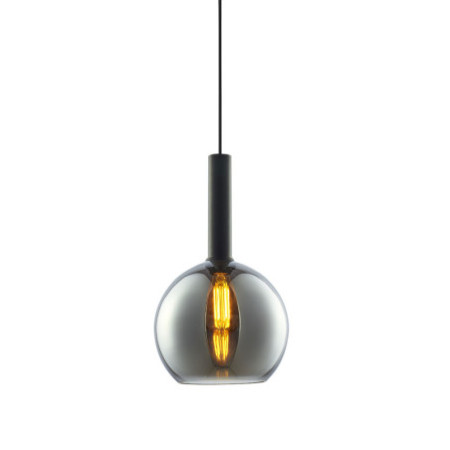 Pendelleuchte, black round Glas, E27, 25cm, 50-300cm, exkl. Leuchtmittel, exkl. Baldachin