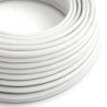 Kabel Stoff-ummantelt weiß, 3x0,75mm² AWG18, Meterware