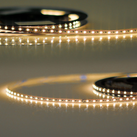 LED CRI927 MiniAMP Flexband, 12V DC, 7W, IP20, 2700K, 500cm, Kabel beids. + maleAMP, 120 LED/m