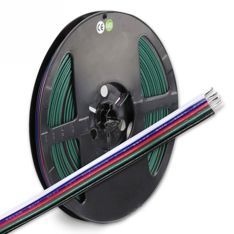 Kabel RGB+W 5x0,5mm² H03VH-H AWG20, Meterware