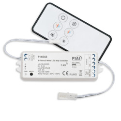 LED weißdynamischer Push/Funk PWM-Dimmer MiniAMP inkl. Fernbedienung 12-24V DC, 5A