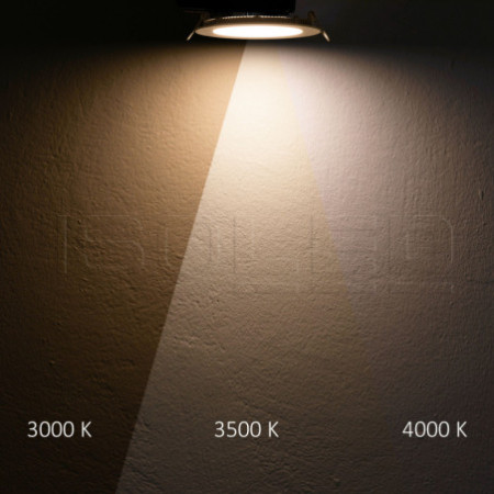 LED Downlight blendungsreduziert, 13W, rund, DN110, CRI90, Switch 3000|3500|4000K, dimmbar