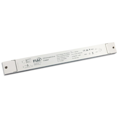LED PWM-Trafo 24V/DC, 0-250W, Push/DALI-2 dimmbar, SELV, flach