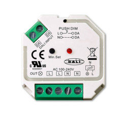 DALI-2 DT6 / Push Phasenabschnitt-Dimmer für dimmbare 230V Leuchtmittel/Trafos, 400VA