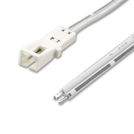 MiniAMP Anschlussbuchse female, 30cm, 2-polig, weiß, max. 3A