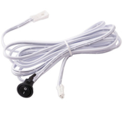 MiniAMP Einbauschalter Ein/Aus, female-Buchse und male-Stecker, 30cm+200cm, 2-polig, schwarz, max. 5A