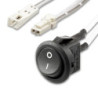 MiniAMP Einbauschalter Ein/Aus, female-Buchse und male-Stecker, 30cm+200cm, 2-polig, schwarz, max. 5A