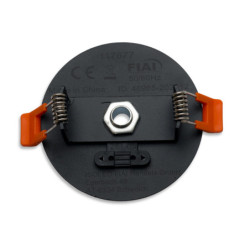Einbau Deckenbaldachin rund, max. 68mm Ausschnitt, AD 85mm, max. 9mm Kabeldurchm, schwarz
