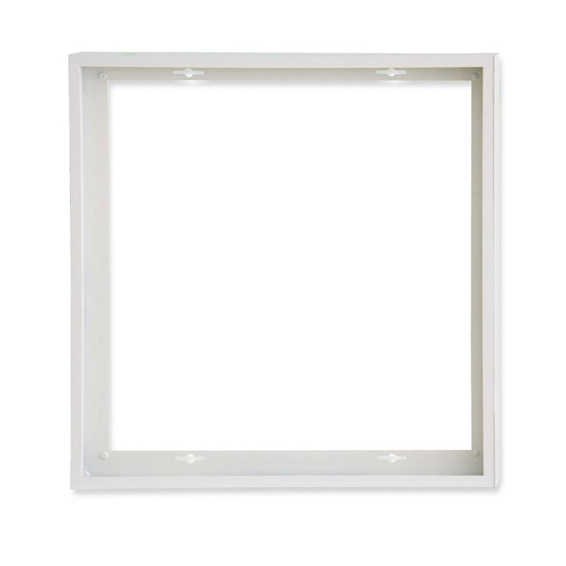 Aufbaurahmen weiß RAL 9016, Höhe 5cm, für LED Panels 600x600, vormontiert zur Schnellmontage